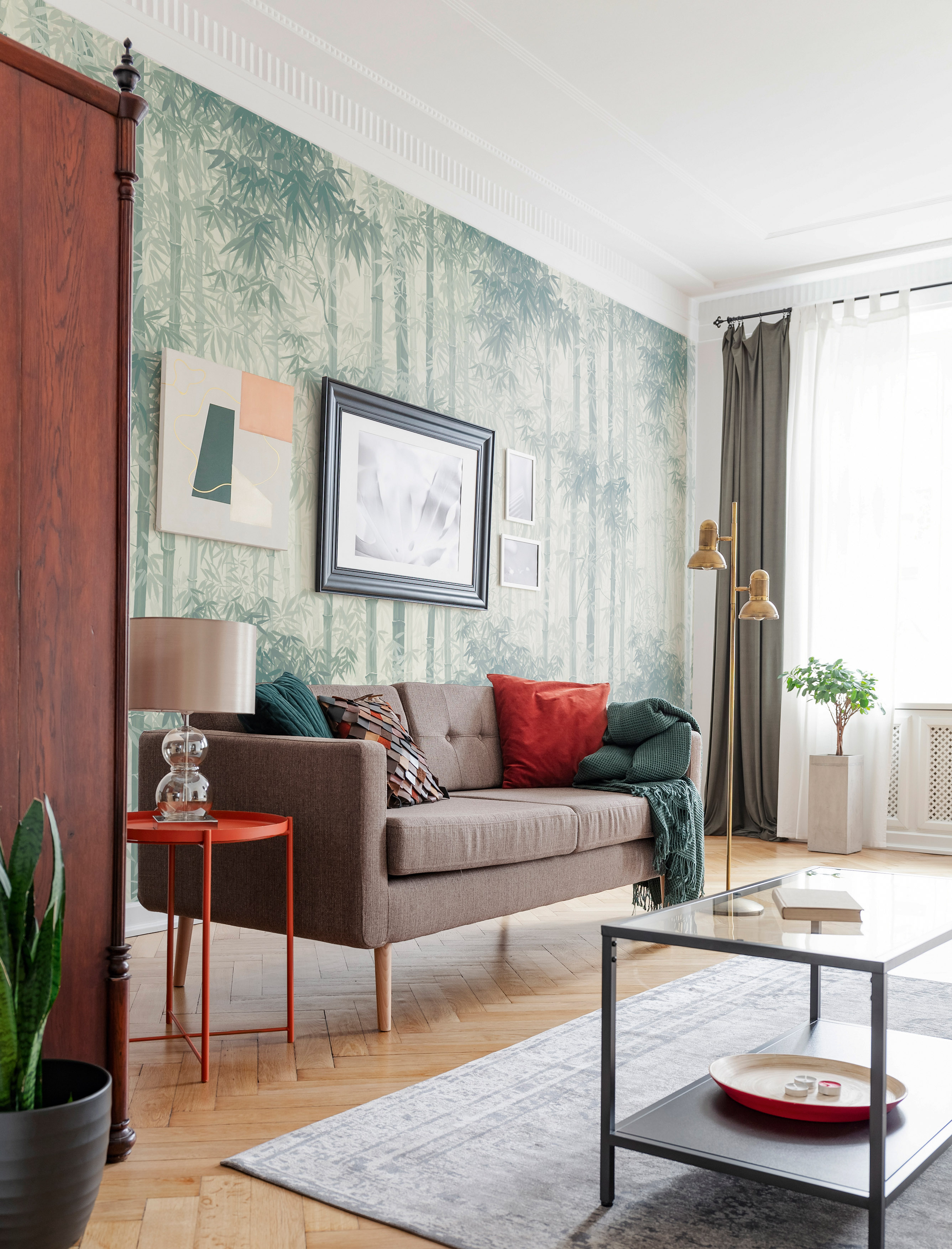 Панно Loymina Пейзаж Бамбуковая роща ART6 005 3×3 фото в интерьере